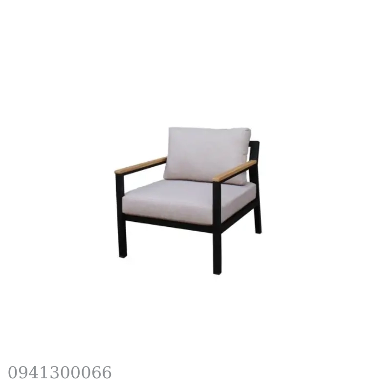 chưa mở đã mở rộng bàn 2 5533 - BỘ SOFA SÂN VƯỜN KHUNG NHÔM ĐEN
